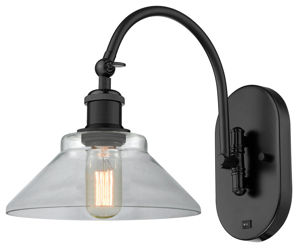 Innovations 518-1W-BK-G132 1-Light Sconce, Matte Black