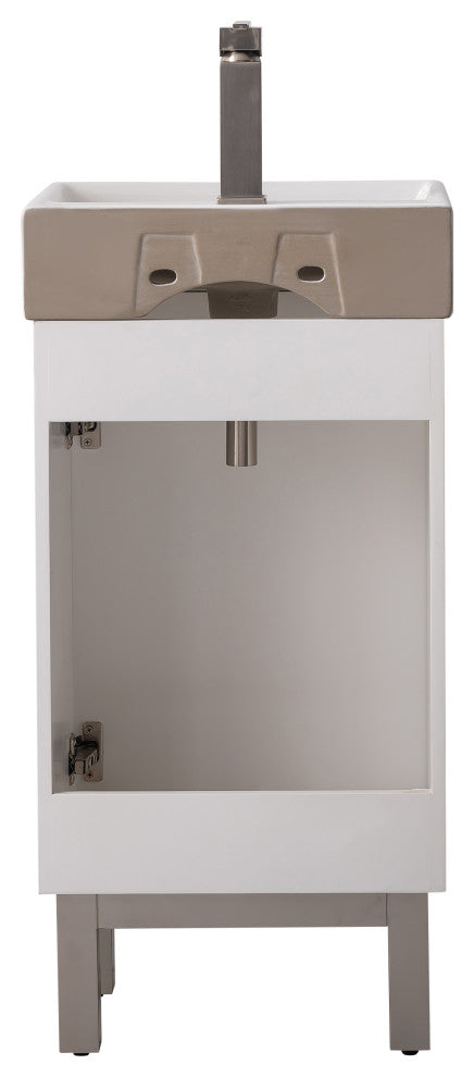 Stella Modern White 16.5" Single Sink Vanity