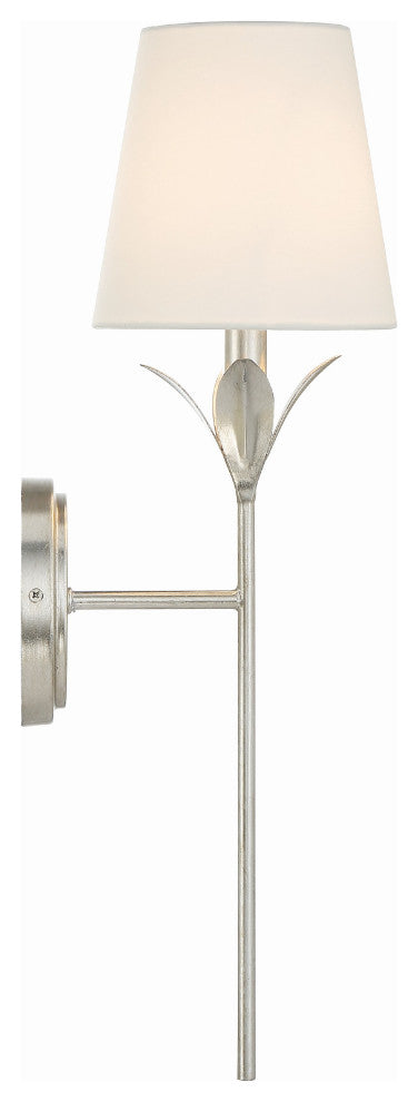 Broche 1-Light Antique Silver Wall Mount