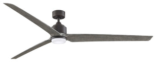 Fanimation TriAire Custom Ceiling Fan/LED Light, Matte Greige/Weathered Wood, 84