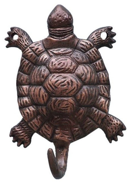 Antique Copper Turtle Hook 6"