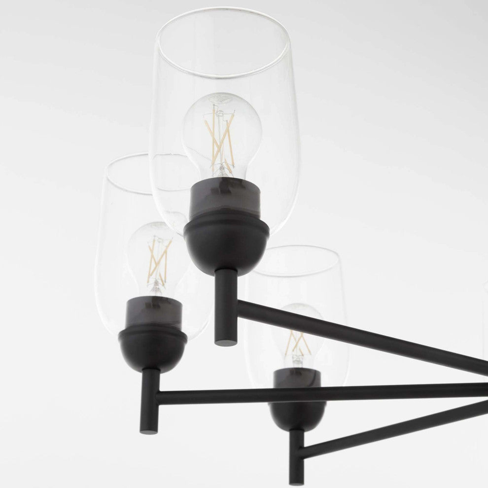Quorum International 6112-8 Providence 8 Light 32"W Chandelier - Matte Black