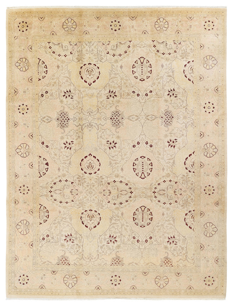 Ximena, One-of-a-Kind Hand-Knotted Area Rug Ivory, 9'2"x12'2"