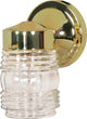 1 Light 6" Porch, Wall Mason Jar With Clear Glass