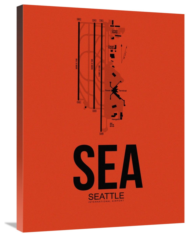 "SEA Seattle Airport Orange" Fine Art Print