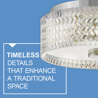 Hinkley Ellie 12" Small Flush Mount Ceiling Light, Chrome