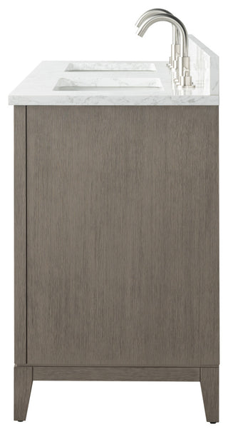 Vanity Art Bathroom Vanity With Sink, Driftwood Gray, 60" Double