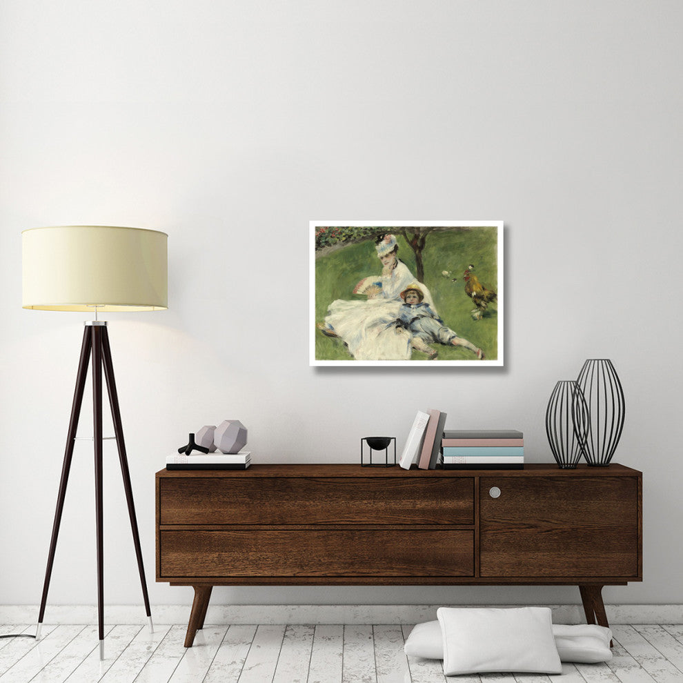 "Madame Monet and Her Son" Digital Paper Print by Pierre-Auguste Renoir, 34"x26"
