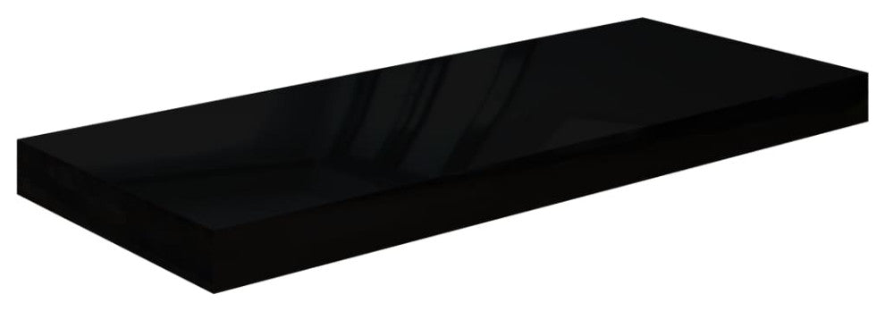 vidaXL Wall Shelf Floating Shelf Display Shelf Wall Mounted High Gloss Black
