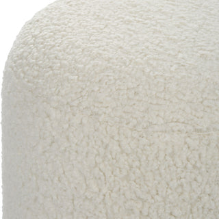 Uttermost Arles White Shearling ottoman