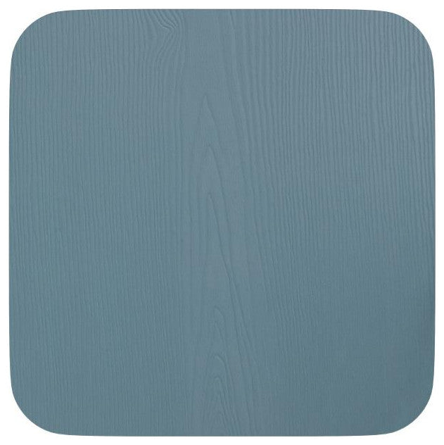 Perry Set of 4 Poly Resin Wood Seat with Rounded Edges Metal Chairs & Stools, Te