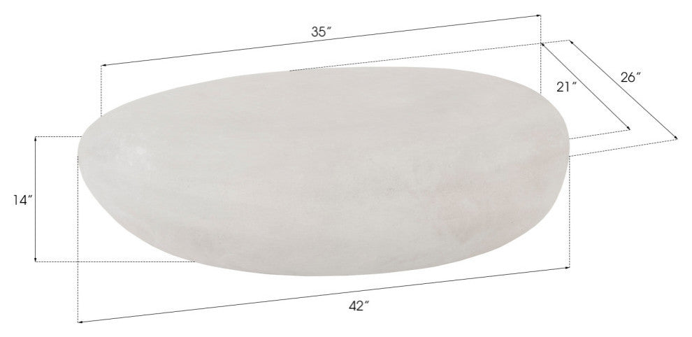 River Stone Cocktail Table Roman Stone, Small