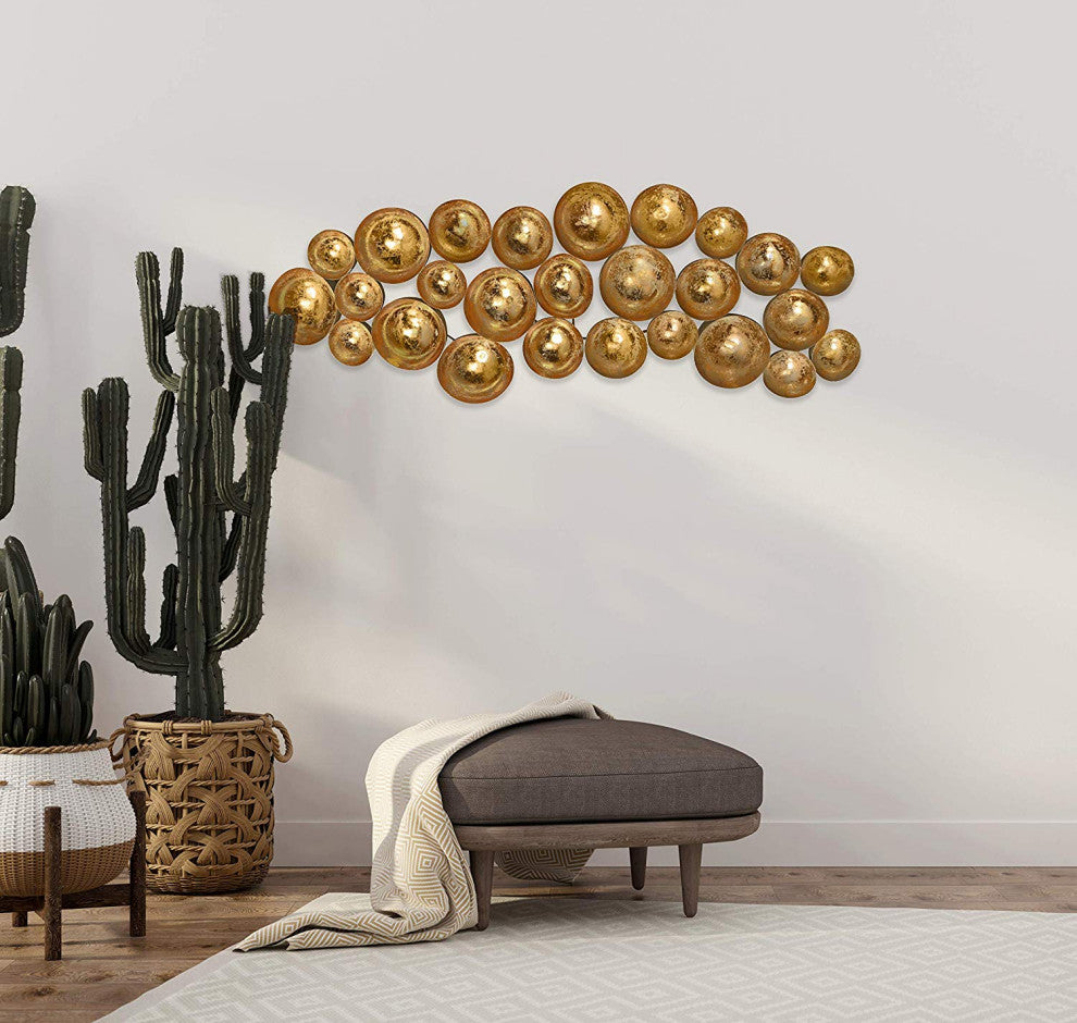 Modern Gold Abstract Metal Wall Art For Wall Decorations