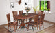 Dinette Dining Room Table Set 42"x78" with Leaf, Espresso, 7 Piece, Wooden