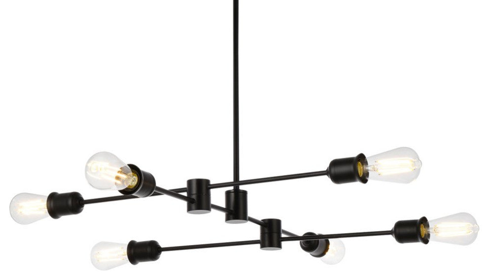 Xander 6-Light Pendant, Black