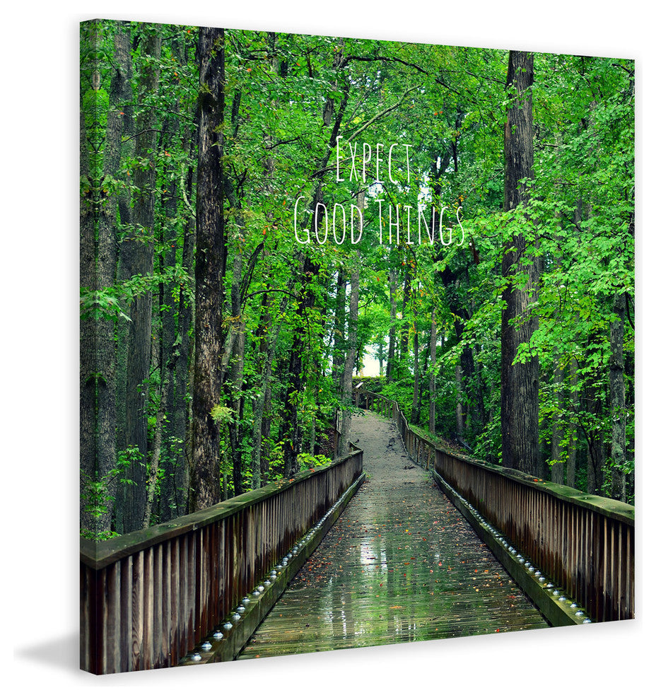 "Expect Good Things" Painting Print on Wrapped Canvas