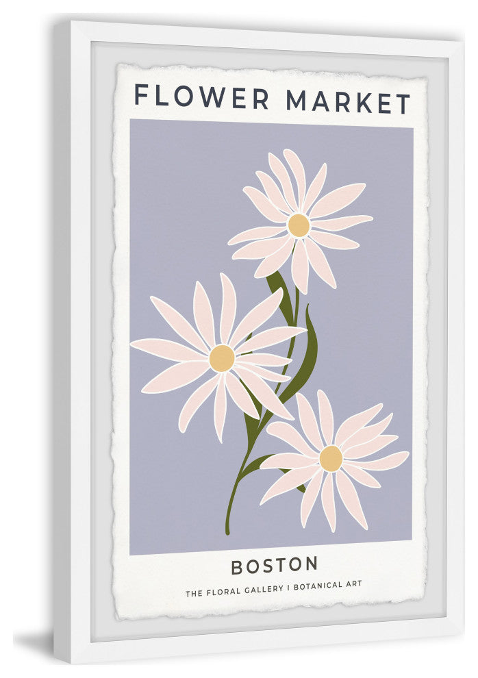 "Boston Flower Market" Framed Painting Print, 12x18