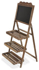 3-Rack Wooden Chalkboard Easel