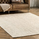 Nuloom Rigo Hand Woven Farmhouse Jute Area Rug, Off White 8'x10'Oval