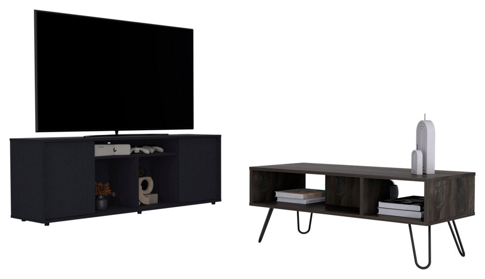 DEPOT E-SHOP Katalla 2-Piece Living Room Set with TV Stand and Coffee Table