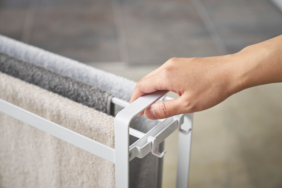 Tower Towel Rack and Organizer Wagon, White