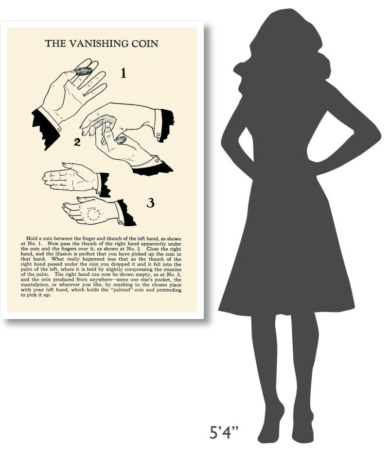 "The Vanishing Coin" Digital Paper Print by Retromagic, 31"x46"