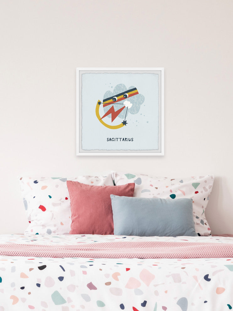 "Sagittarius" Framed Painting Print, 18x18