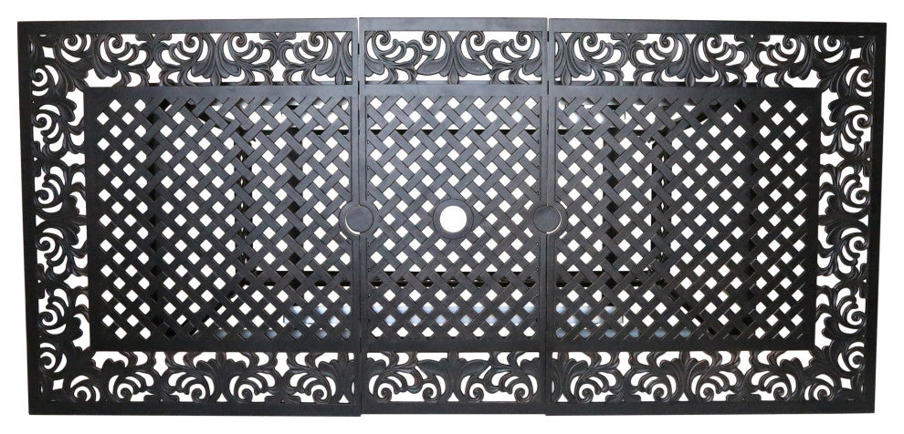 GDF Studio Phoenix Outdoor 64"-81" Expandable Cast Aluminum Dining Table