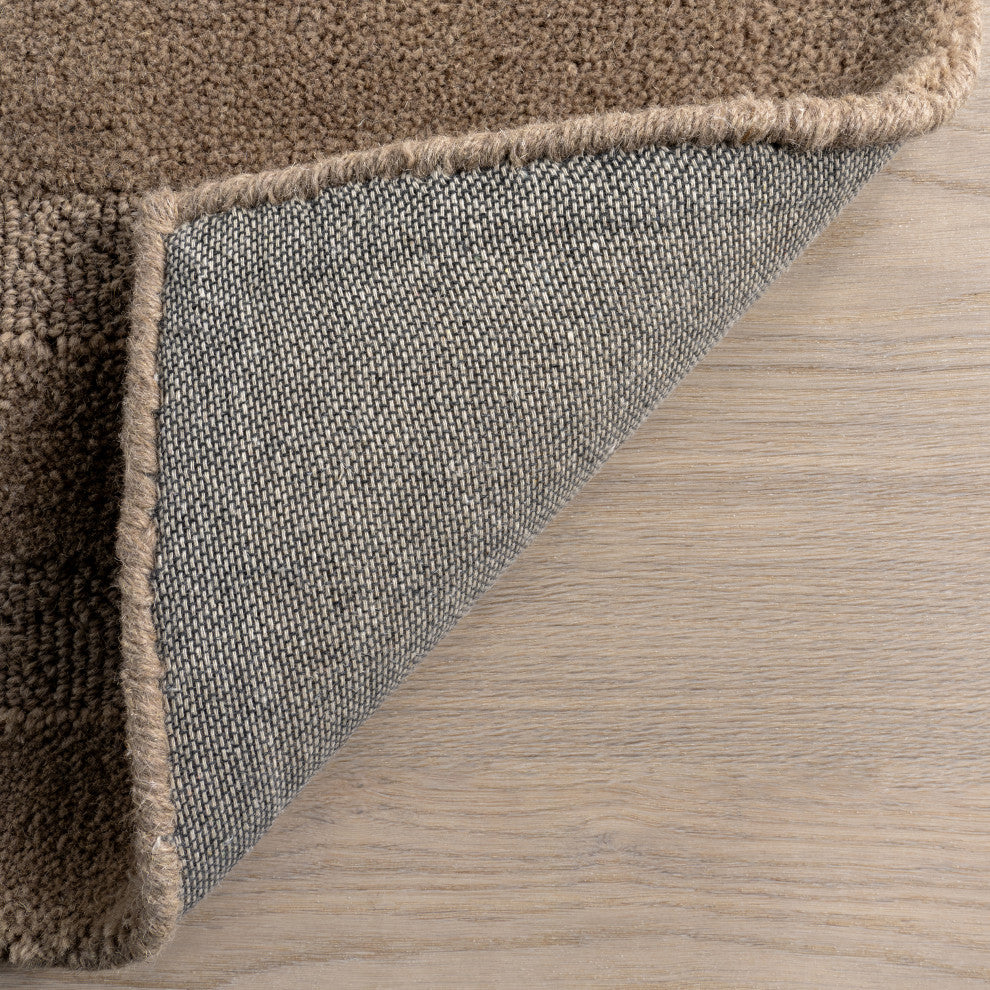 Vestry Striped Wool Area Rug, Brown 9' x 12'