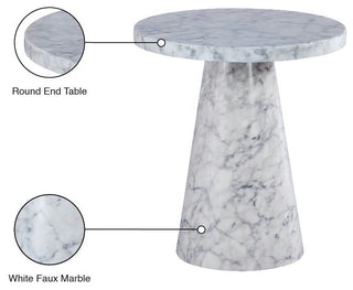 Omni End Table, White