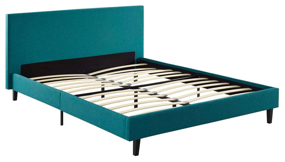 Teal Anya Full Fabric Bed