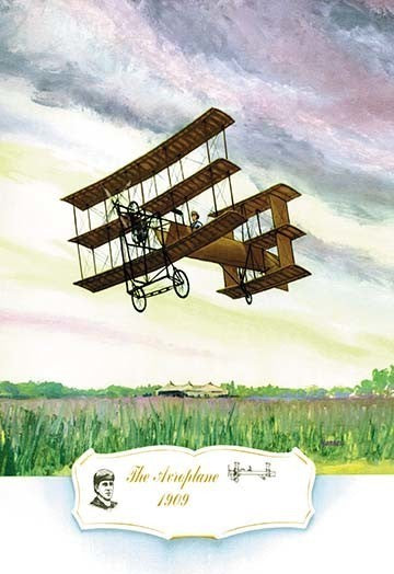 The Aeroplane, 1909- Gallery Wrapped Canvas Art 28" x 42"