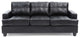 Sandridge 79 in. W Flared Arm Faux Leather Straight Sofa, Black