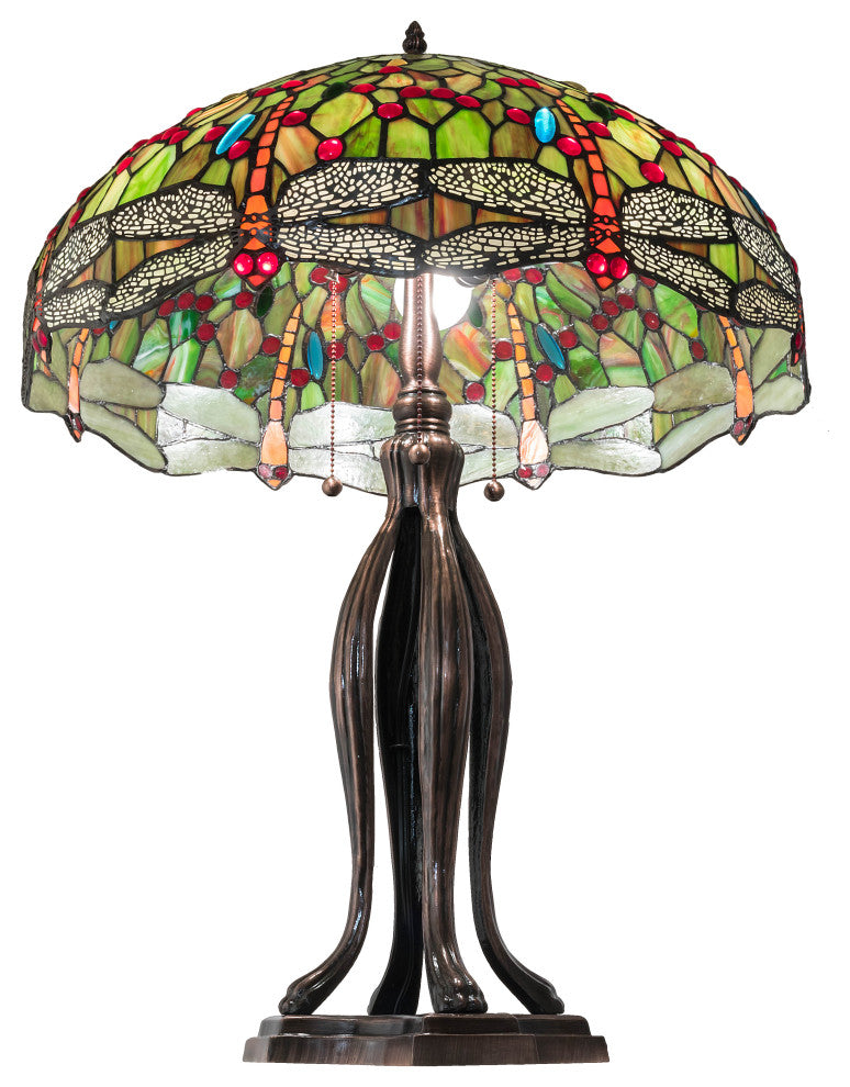 30 High Tiffany Hanginghead Dragonfly Table Lamp