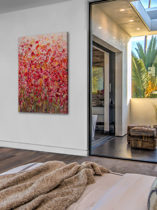 "Flower Explosion" Painting Print on Wrapped Canvas, 40x60