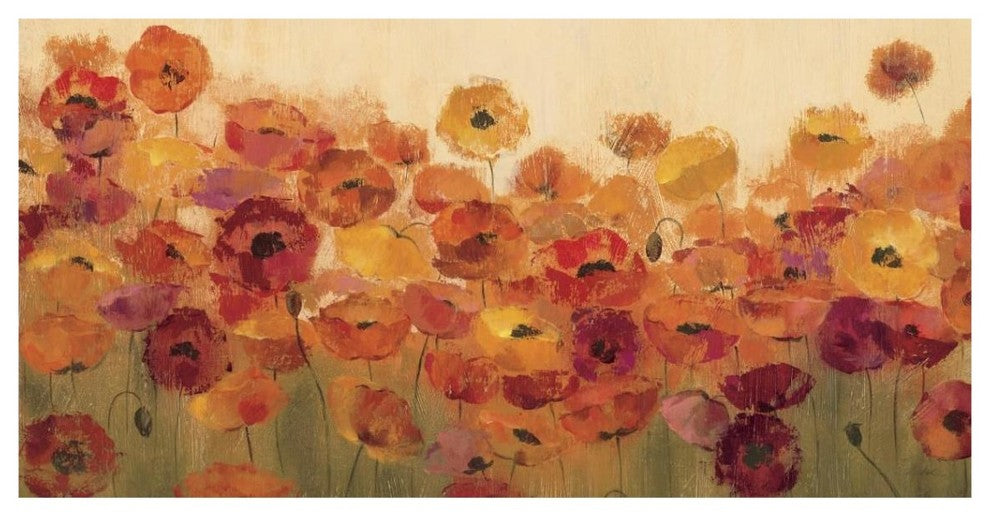 "Summer Poppies" Digital Paper Print by Silvia Vassileva, 38"x20"