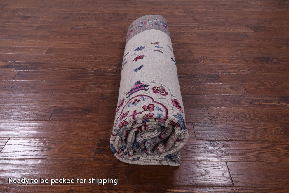 9' 0" X 11' 10" William Morris Handmade Wool Rug Q9436