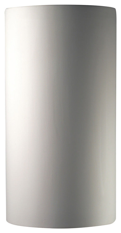 Ambiance Cylinder, Closed Top Outdoor Wall Sconce, Bisque