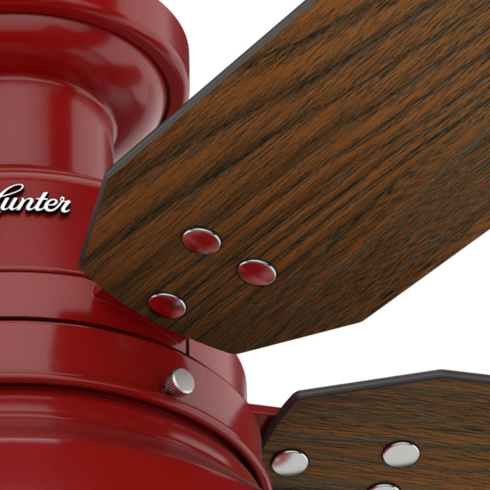 Hunter Fan Company  52" Mill Valley Ceiling Fan With Light, Barn Red