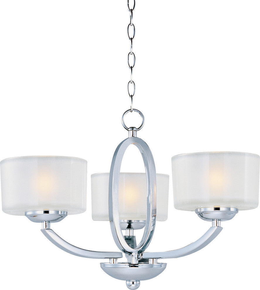 Maxim Elle 3-Light Semi-Flush Mount/Chandelier Polished Chrome - 19041FTPC