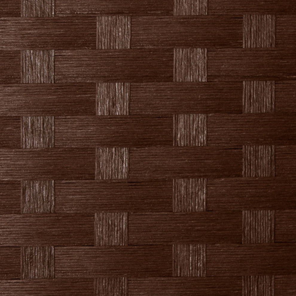 3 ft. Short Woven Fiber Room Divider 4 Panel Dark Mocha