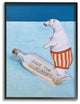 Save The Planet Polar Bear, Framed, 24"x30"