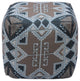 Blue Machine Woven Peterson Pouf, 18" Cube