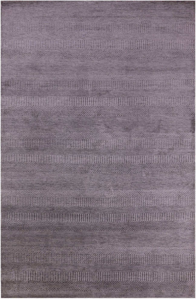 6' 1" X 9' 5" Savannah Grass Handmade Wool and Silk Rug Q11392
