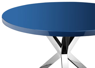 Collin Round Dining Table, Navy
