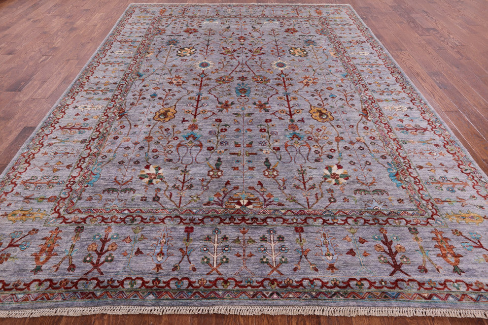Handmade Persian Tabriz Wool Rug 9' 1" X 12' 0" Q7539