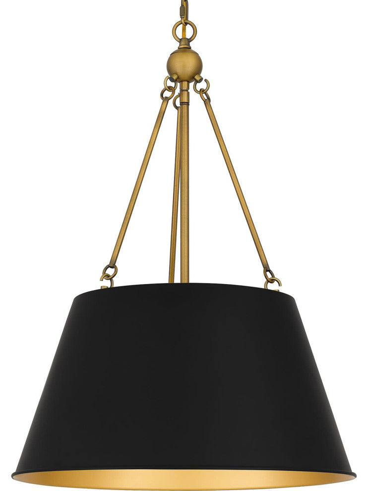 Quoizel QP5597BS 4 Light 19"W Suspension Multi Light Pendant - Matte Black