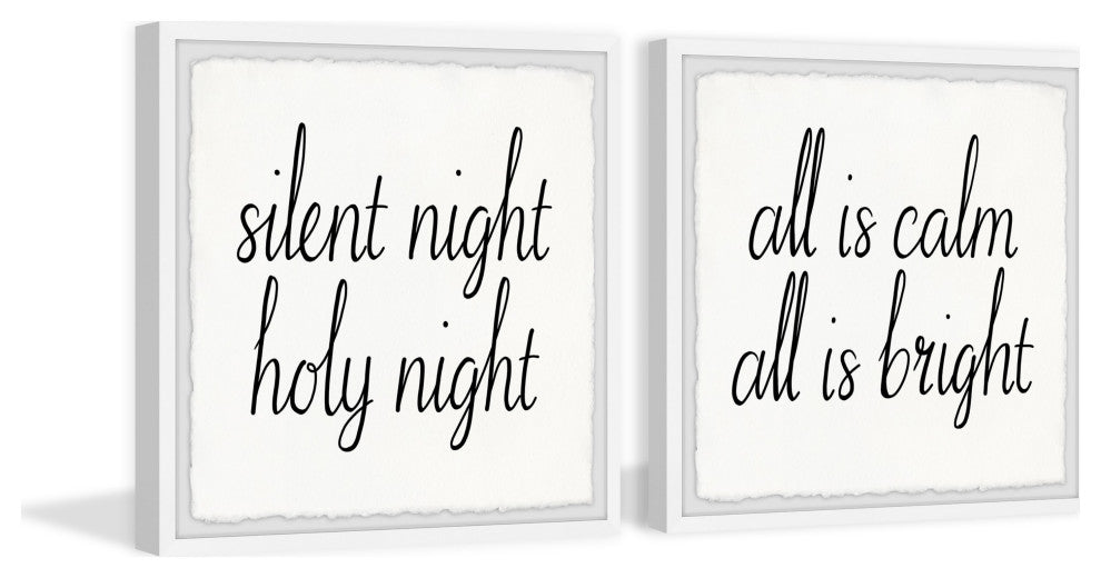 Cozy Christmas Night Diptych, 2-Piece Set, 18x18 Panels, 18x18