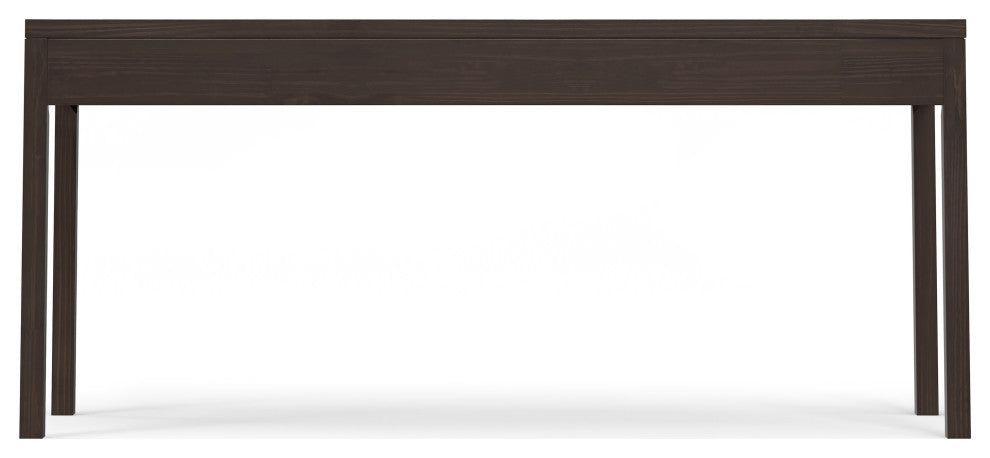 Hollander Solid Wood Wide Desk, Warm Walnut Brown