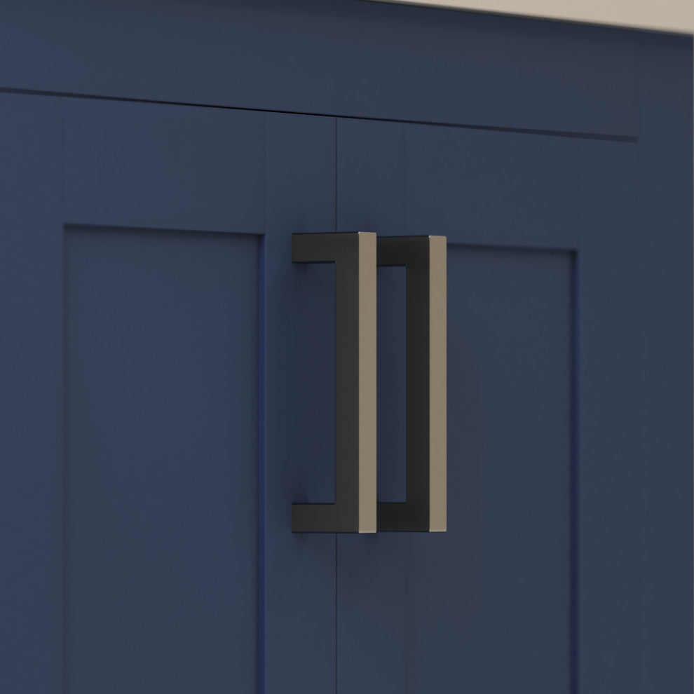 Rooh Bathroom Vanity, Navy Blue, 24", Vanity, Countertop, Sink